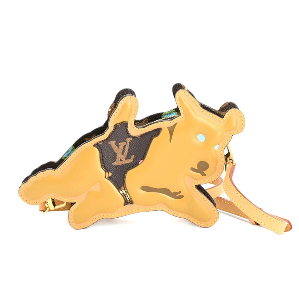 Louis Vuitton Dog on Strap Shoulder Bag Brown